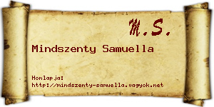 Mindszenty Samuella névjegykártya